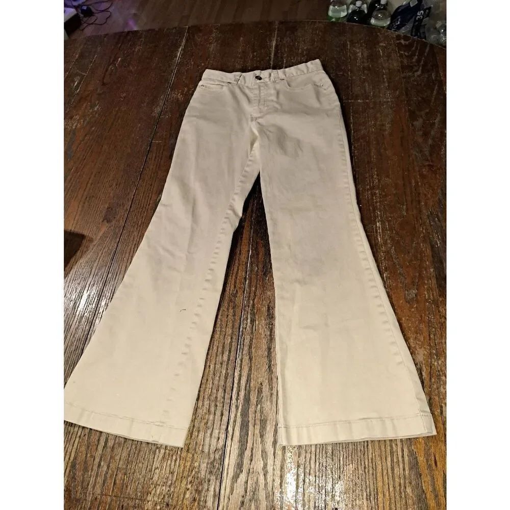 Girls Size 10 Girl Identity Khaki Tan Pants with Pockets and Belt Loops